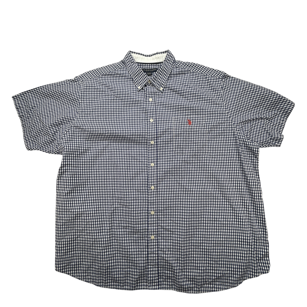 US Polo Assn Shirt Mens 3XL Check Plaid Button Up Relaxed Fit Casual Classic
